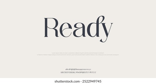 Ready Abstract minimal modern alphabet fonts for logo. Typography technology electronic digital music future creative font. vector illustration