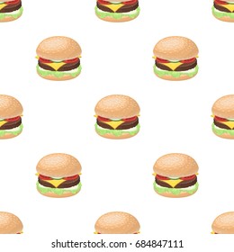Ready burger with all the ingredients.Burgers and ingredients single icon in cartoon style vector symbol stock illustration.