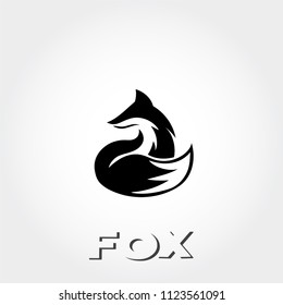 ready care sitting fox art looking back logo