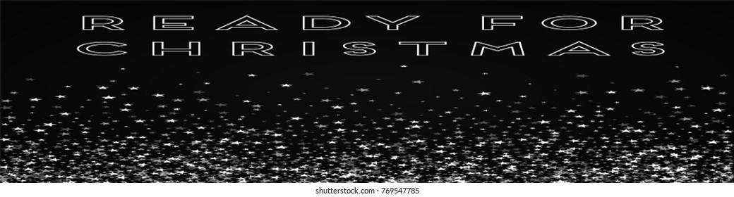 Ready for Christmas greeting card. Amazing falling stars background. Amazing falling stars on black background.classy vector illustration.