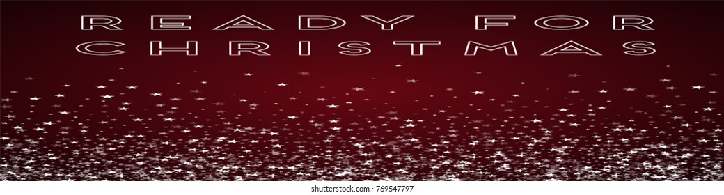 Ready for Christmas greeting card. Amazing falling stars background. Amazing falling stars on red background.classy vector illustration.