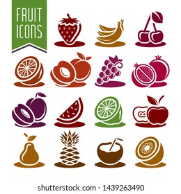 Ready design fruit icon set