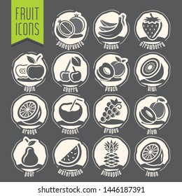 Ready design fruit icon set