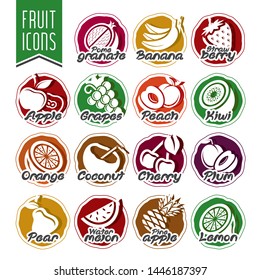 Ready design fruit icon set