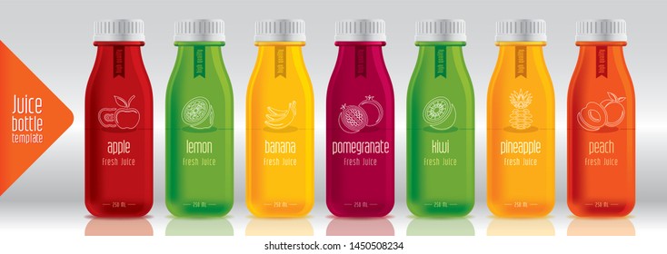 Ready design vector juice, fruit package set