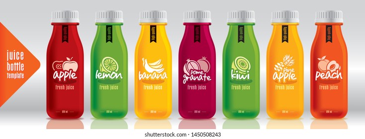 Ready design vector juice, fruit package set