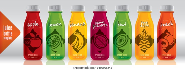 Ready design vector juice, fruit package set