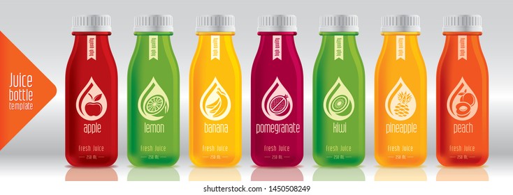 Ready design vector juice, fruit package set