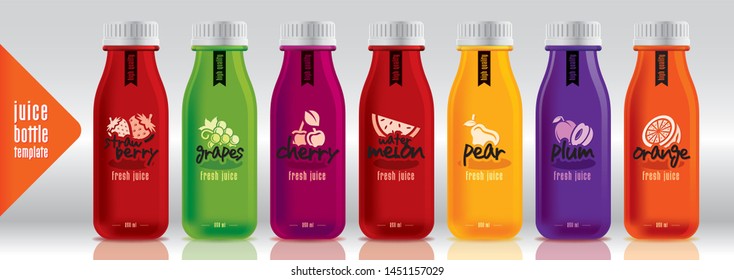 Ready design vector juice, fruit package set