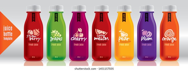 Ready design vector juice, fruit package set