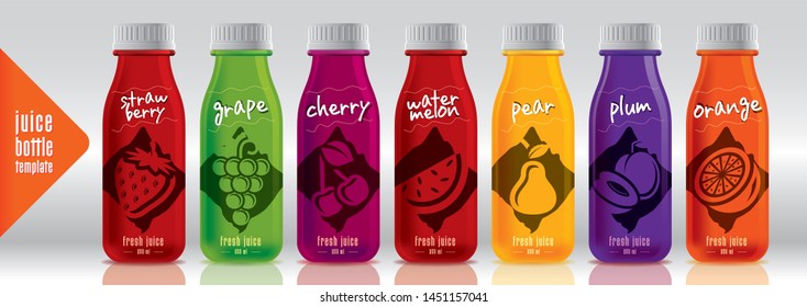 Ready design vector juice, fruit package set