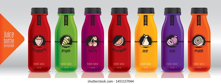 Ready design vector juice, fruit package set