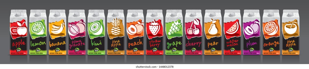 Ready design vector juice package set