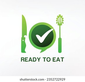 Ready to Eat Meal Sign, Label.