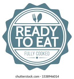 Ready To Eat. Vector Icon.