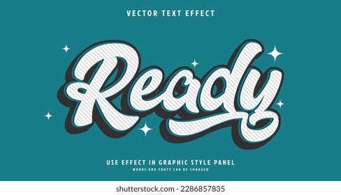 Ready Editable text effect with Tosca background