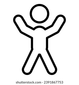 Ready fight icon outline vector. Martial attack. Kick assault