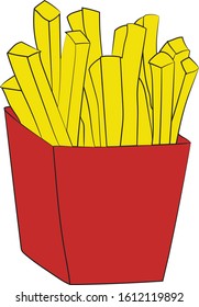 Ready to go fries  vector graphic design