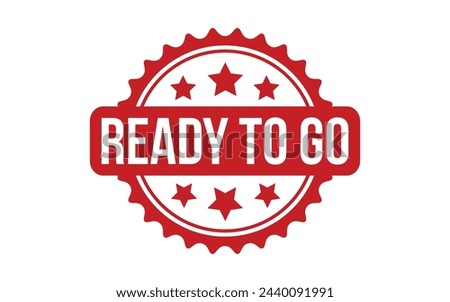 Ready To Go rubber grunge stamp seal vector