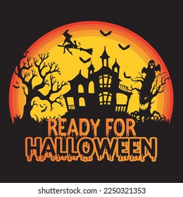 Preparado para el diseño de camisetas de Halloween en Halloween