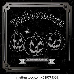 Ready invitation for Halloween, Jack lamp