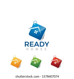 ready key house logo icon