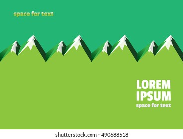 Ready layout with mountains.Â  Promotional poster of a travel company. Memo tourist.
Snow-covered mountains. Protecting wildlife. Sign of the mining industry. Poster Ski Resorts. Tourist Map.