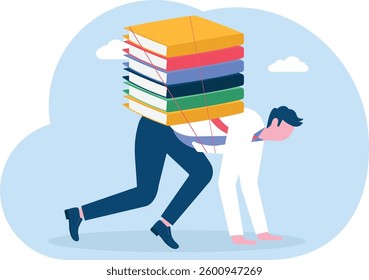 ready to learn. man starting a running race with book

