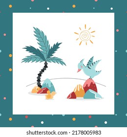 Ready made dinosaur poster, cute dinosaur vector, cute dinosaur illustration,dinosaur print, dino