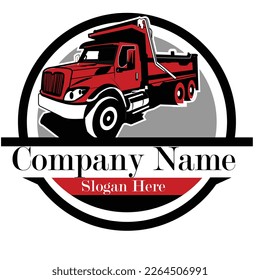 Ready made logo template set vector isolated Trucking logo template. Premium truck logo vector isolated. 
