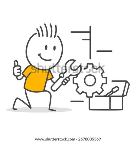Ready for Maintenance, Repair, and Innovation: A Work-Ready Character Illustration.