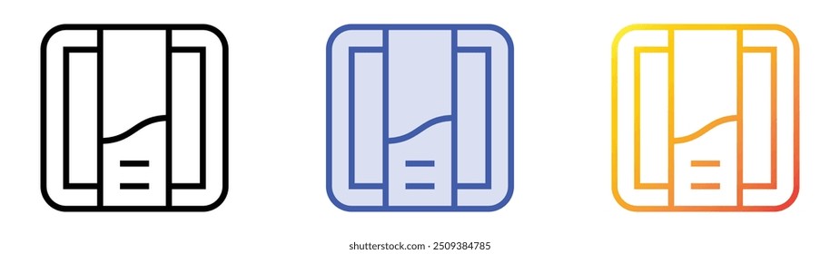 ready meal icon. Linear, Blue Fill and Gradient Style Design Isolated On White Background