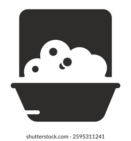ready meal icon, plate with food, flat vector illustration on white background