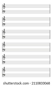 Ready music sheet for music notebook in vector format