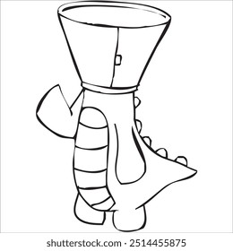 READY TO PARTY DINO VECTOR
