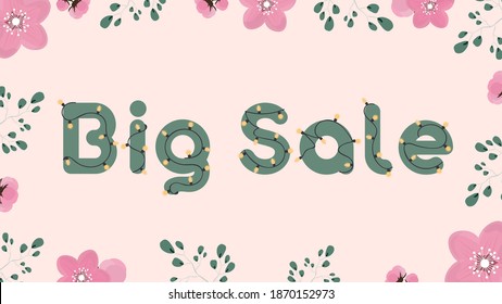 Ready poster for advertising. Big sale banner. Vector.