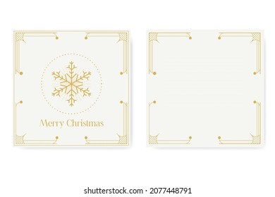 Ready to Pring Elegant Merry Christmas Greeting Card for Company (Free Licensed)