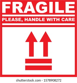 READY TO PRINT - FRAGILE PLEASE HANDLE WITH CARE UP SIDE