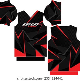 Ready to print short sleeve gaming jersey design. Design for for sublimation print