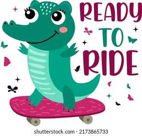 READY TO RIDE Baby Funny t shirt and mug design vector illustration 