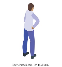 Ready for serious discussion icon isometric vector. Street conversation. Talk support