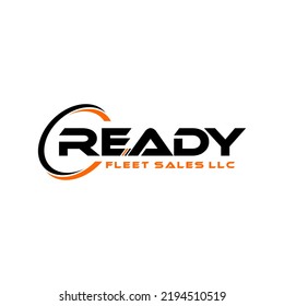 ready sign business logo on white background