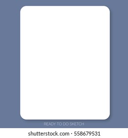 READY TO SKETCH
White plain paper on the blue background is ready to use or print for people who would like to make design draft, sketch or do scrapbook.