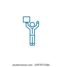 Ready solution linear icon concept. Ready solution line vector sign, symbol, illustration.