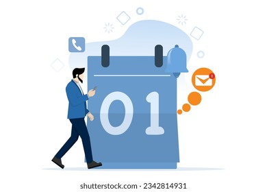 Ready to start a business, starting a new job or getting ready to work, focus and running concept, motivated entrepreneur confidently getting ready to work. flat vector illustration.