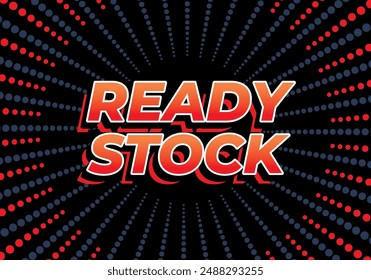 Ready stock. Text effect design in 3D look with eye catching colors