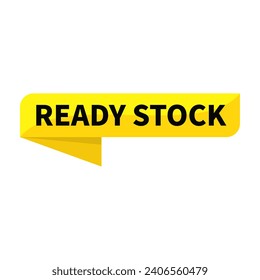 Ready Stock In Yellow Ribbon Rectangle Shape For Sale Promotion Business Marketing Social Media Information
