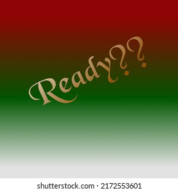 ready text effect vector illustration
