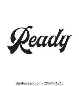 Ready text on white background.