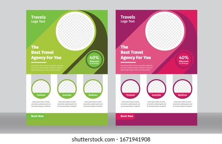 Diseño de planilla o volante listo para viajar con detalles de contacto y lugar.
